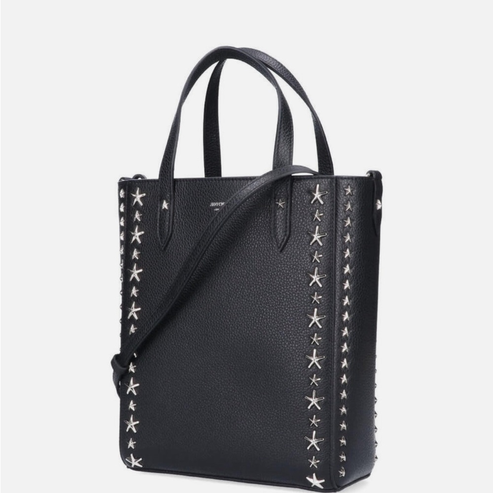 New Jimmy Choo Ladies Pegasi Soft Grainy Leather Star-Embossed Tote Bag